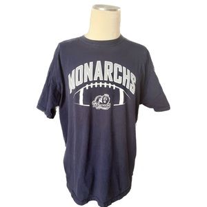 NCAA Navy Old Dominion University Monarchs Football Logo T-Shirt, Men’s Size 2XL